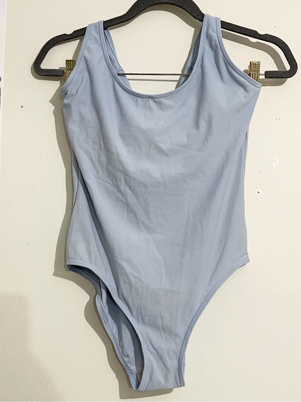 Calvin Klein Light Blue One-Piece Bodysuit Size 14